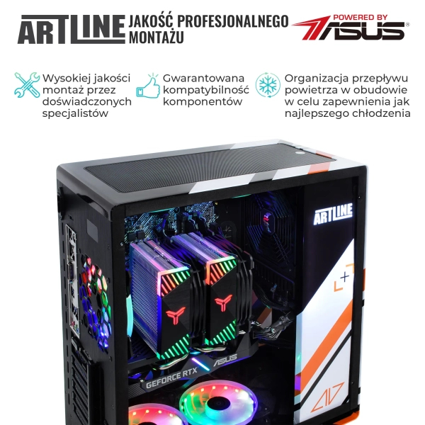 Komputer gamingowy ARTLINE Overlord ASMV Ryzen 7 7700X RTX 4070 12GB GA32102 cena - zdjęcie 4