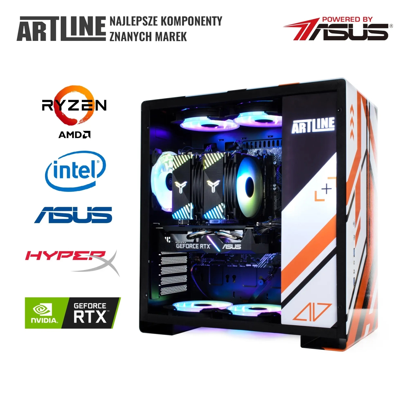 Komputer gamingowy ARTLINE Overlord ASMV Ryzen 7 7700X RTX 4070 12GB GA32102 cena - zdjęcie 6