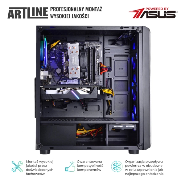Komputer gamingowy ARTLINE Gaming X48 Ryzen 5 3600 RX 6600 8GB BA1641 cena - zdjęcie 7