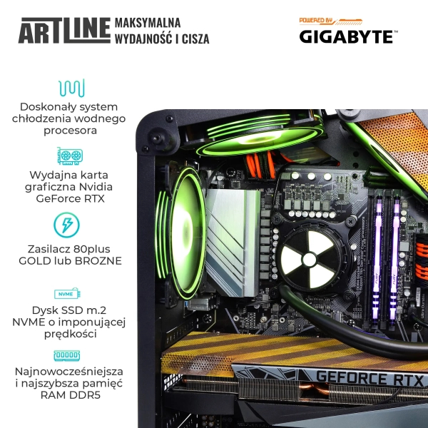 Komputer gamingowy ARTLINE Overlord ANOMALY Ryzen 9 7900X RTX 4070 12GB AN32102 cena - zdjęcie 4