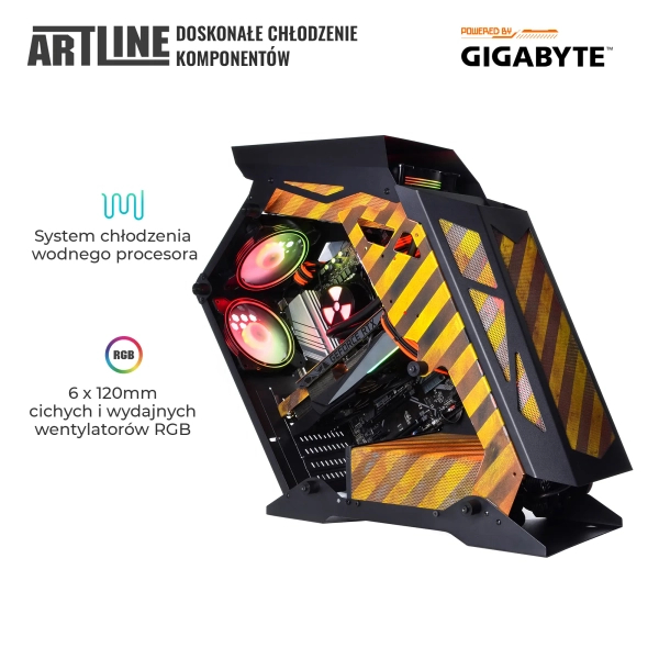 Komputer gamingowy ARTLINE Overlord ANOMALY Ryzen 9 7950X3D RTX 4070 12GB AN32102 cena - zdjęcie 5