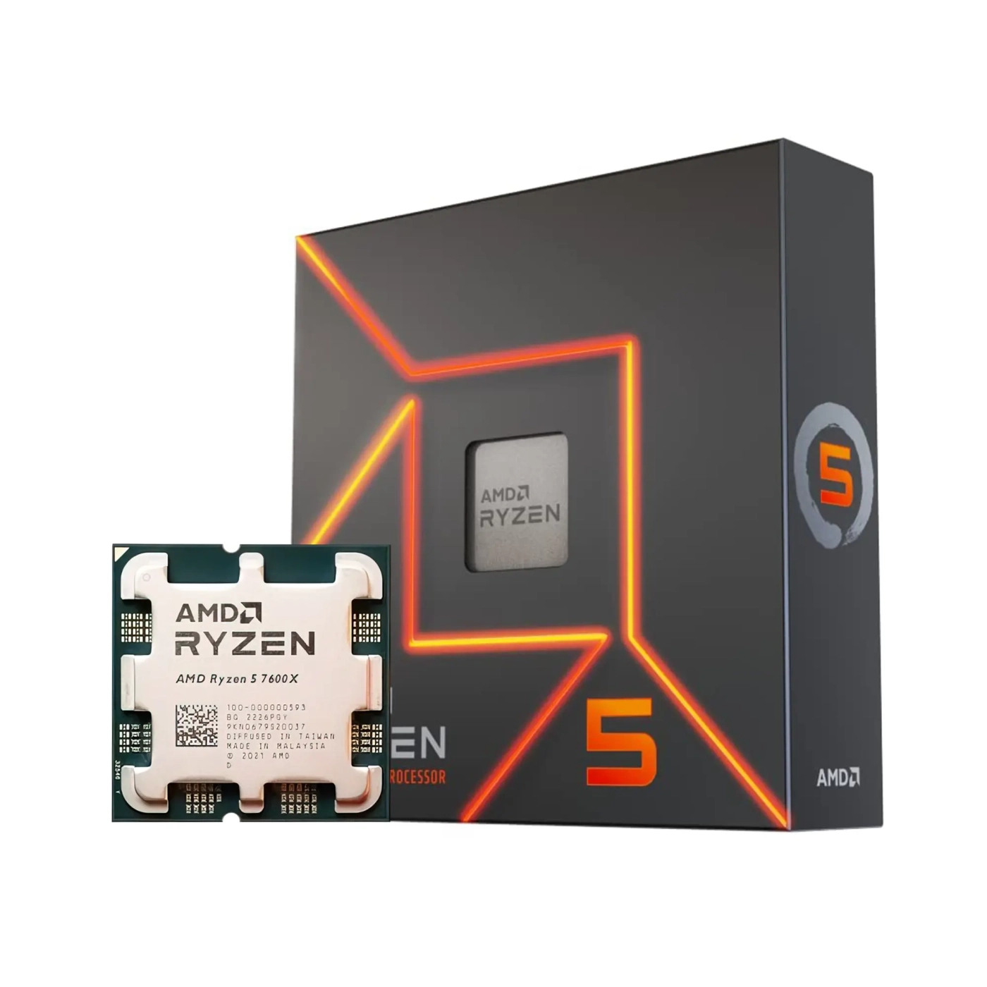 Procesor AMD Ryzen 5 7600X (6C/12T, 4.7-5GHz, 38MB, 105W, AM5) BOX cena - zdjęcie 0