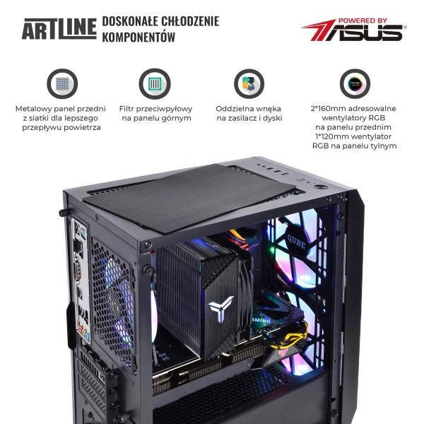 Komputer gamingowy ARTLINE Gaming X53 i5 11400F GTX 1660 SUPER 6GB NM1610 cena - zdjęcie 2