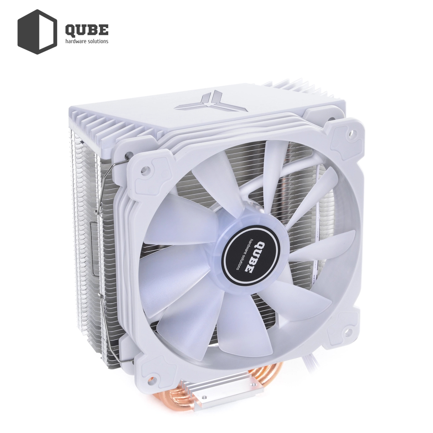 Chłodzenie procesora Qube QB-OL1000 White (120mm/4pin/700-1800RPM/37.2Dba/max.TDP 130W/4 rurki termiczne) cena - zdjęcie 4