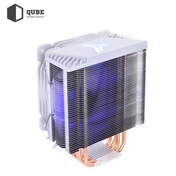 Chłodzenie procesora Qube QB-OL1000 White (120mm/4pin/700-1800RPM/37.2Dba/max.TDP 130W/4 rurki termiczne) cena - zdjęcie 7