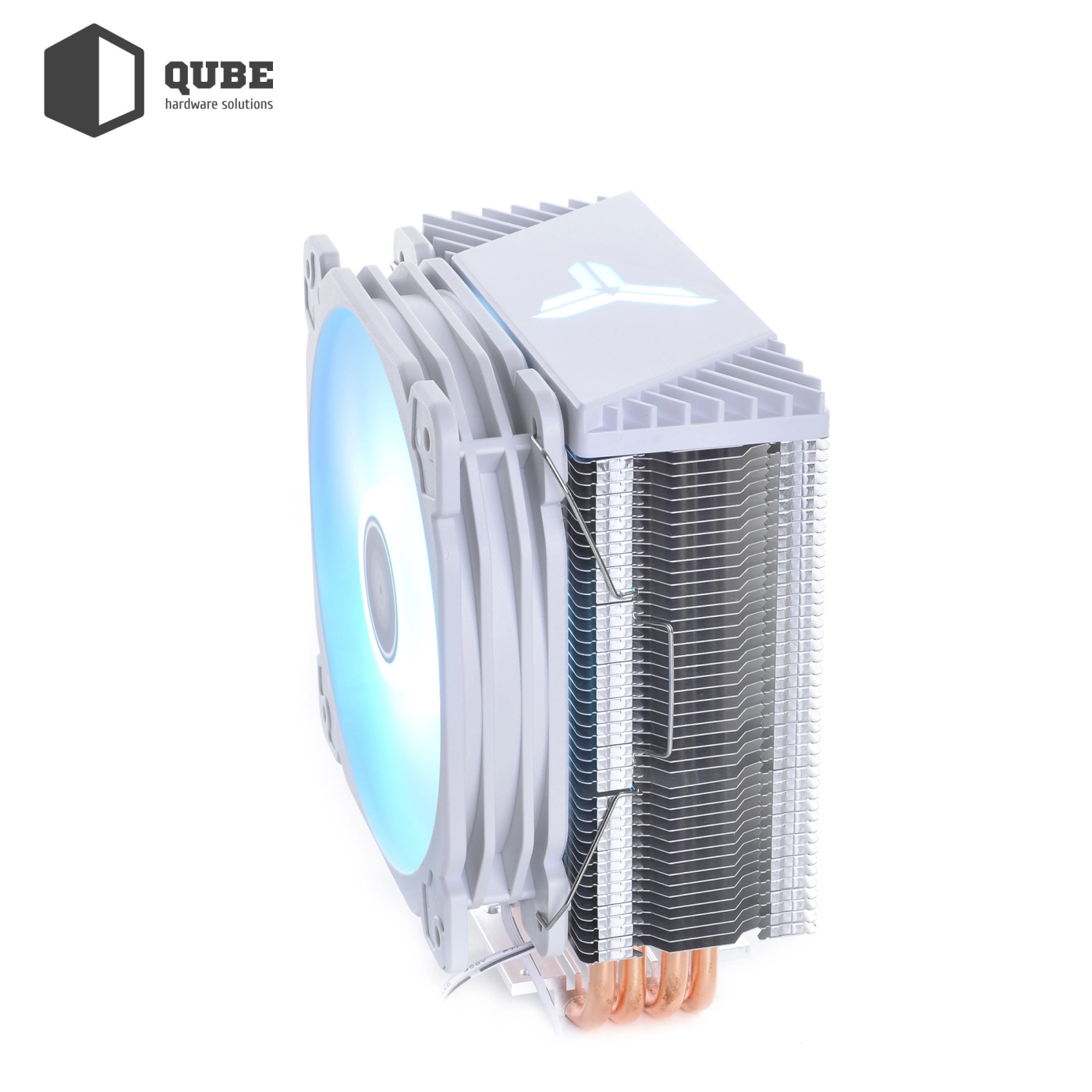 Chłodzenie procesora Qube QB-OL1000 White (120mm/4pin/700-1800RPM/37.2Dba/max.TDP 130W/4 rurki termiczne) cena - zdjęcie 8