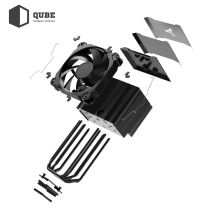 Chłodzenie CPUQube QB-OL6250 (140mm/4pin/700-1800RPM/38Dba/6 rurek termicznych/4PIN PWM) cena - zdjęcie 4