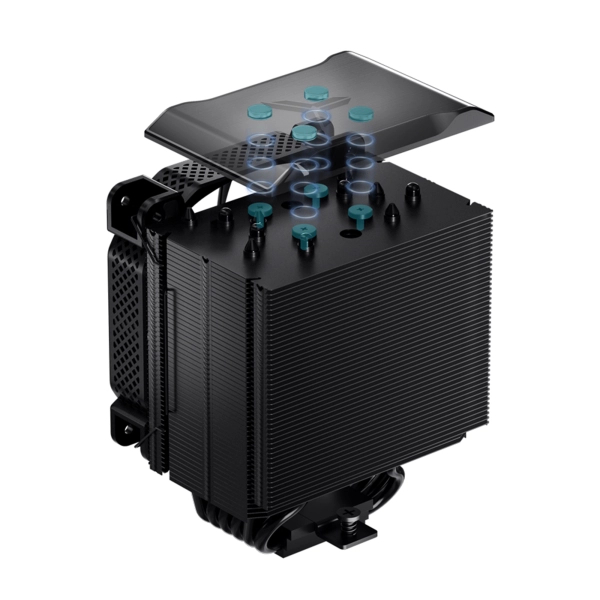 Chłodzenie procesora JONSBO HX6240 Black (120mm/4pin/LGA1200/115X/1700/2011/AM4/AM5/4PIN PWM) cena - zdjęcie 2