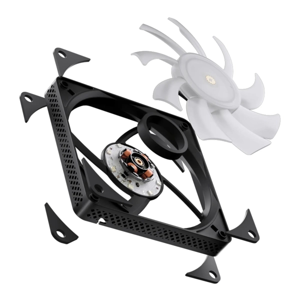 Wentylator Jonsbo HF1215 Black RGB (120mm, 700-1800RPM, 29.7dB, 4pin+LED 3pin) cena - zdjęcie 9