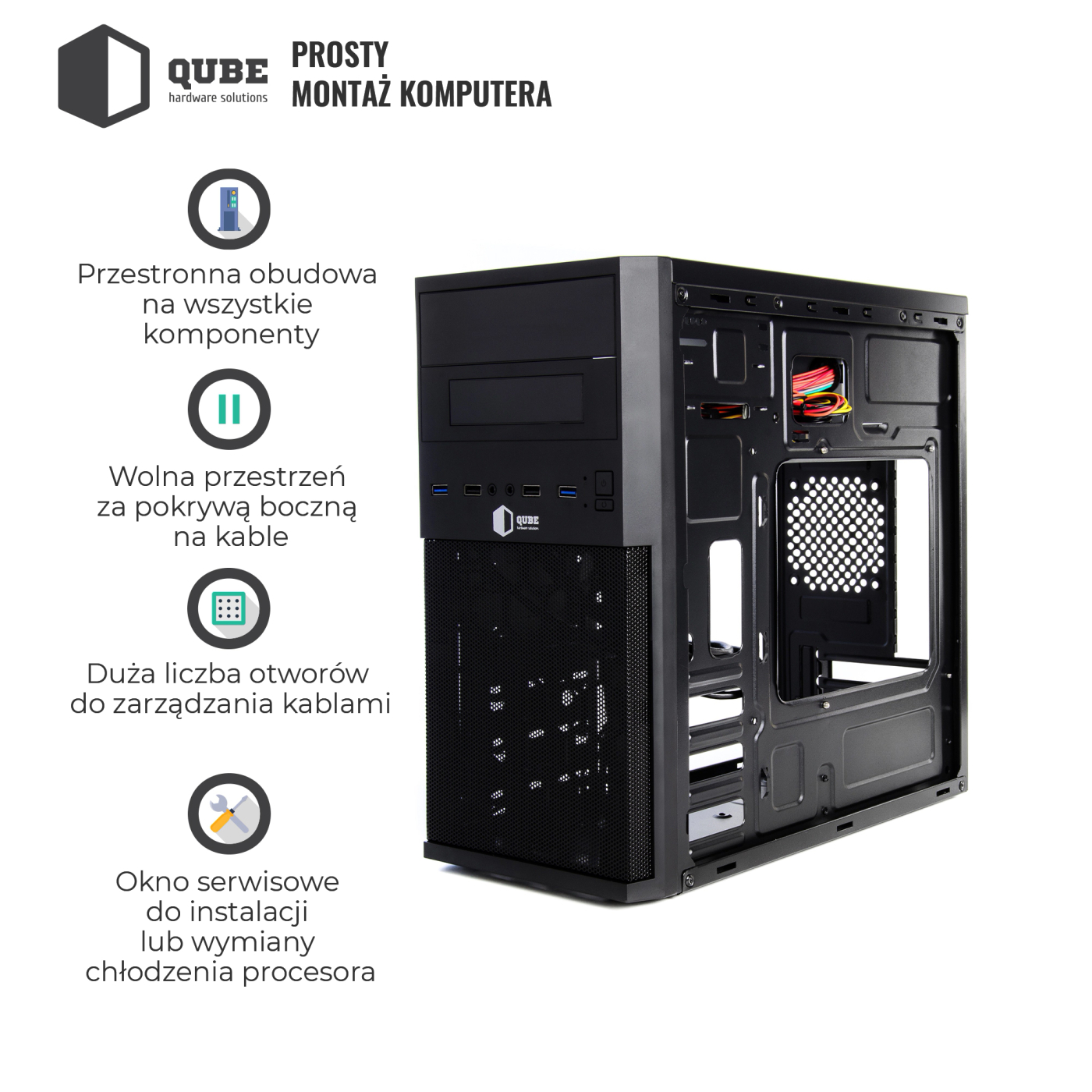 Obudowa QUBE QB07M (QB07M_MN4U3) cena - zdjęcie 9