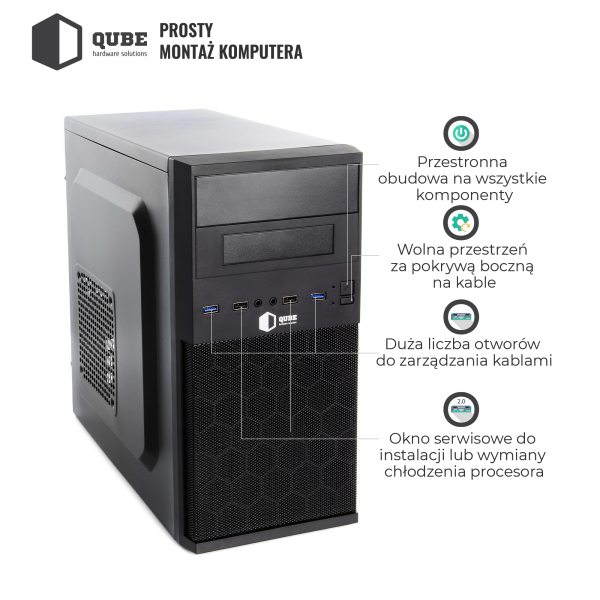 Obudowa QUBE QB07M (QB07M_MN4U3) cena - zdjęcie 10