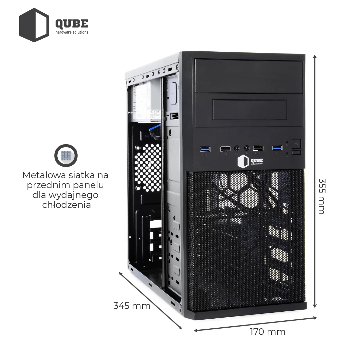 Obudowa QUBE QB07M (QB07M_MN4U3) cena - zdjęcie 11