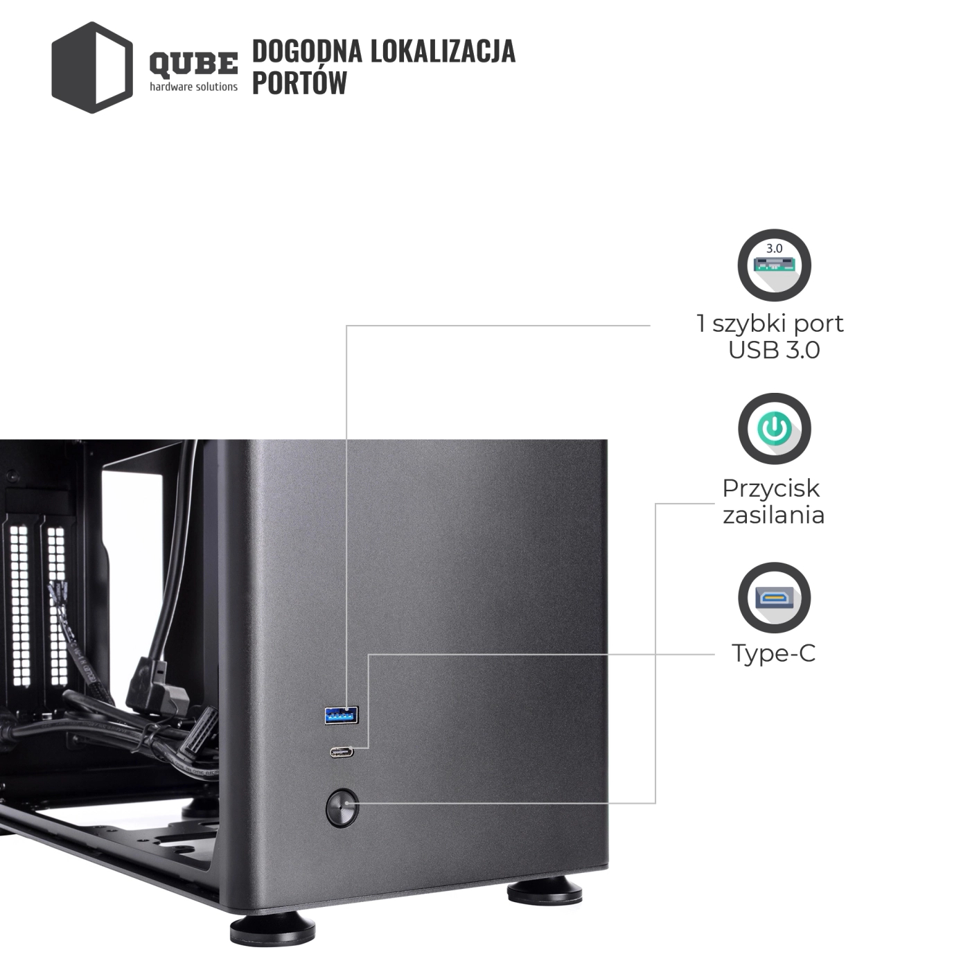 Obudowa QUBE A4 Black (QBA4I_WBNU3) cena - zdjęcie 10