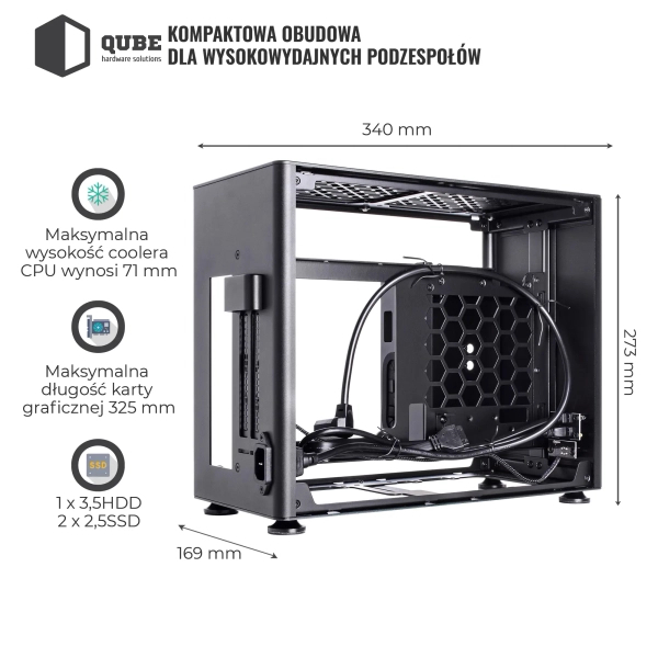 Obudowa QUBE A4 Black (QBA4I_WBNU3) cena - zdjęcie 13