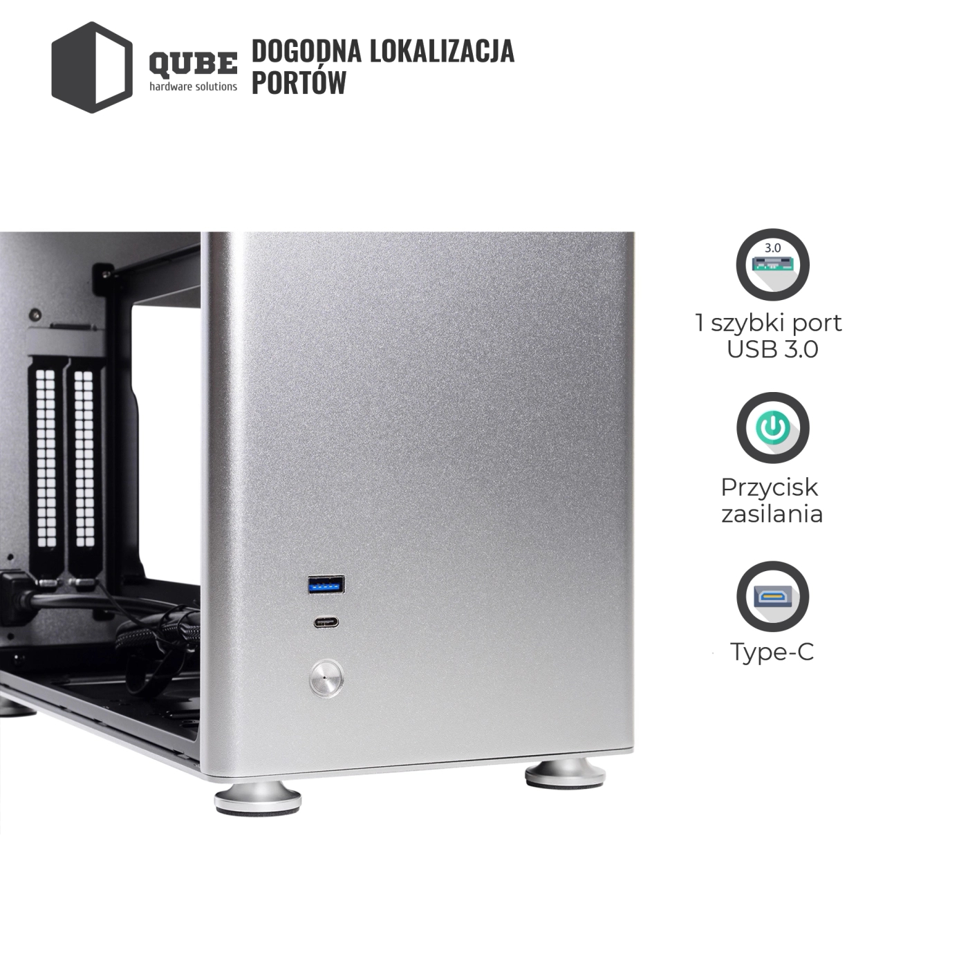 Obudowa QUBE A4 Silver (QBA4I_WSNU3) cena - zdjęcie 8