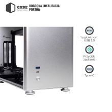 Obudowa QUBE A4 Silver (QBA4I_WSNU3) cena - zdjęcie 8