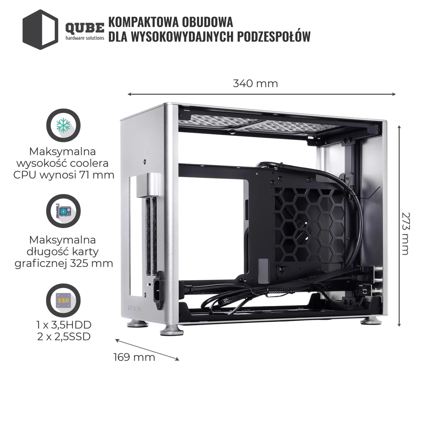 Obudowa QUBE A4 Silver (QBA4I_WSNU3) cena - zdjęcie 11