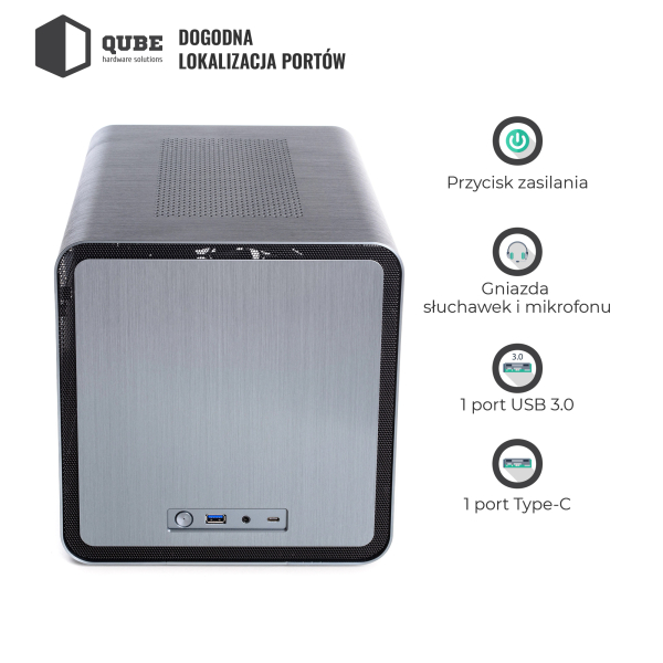 Obudowa QUBE V8 Gray (QBV8D_FBNU3) cena - zdjęcie 13