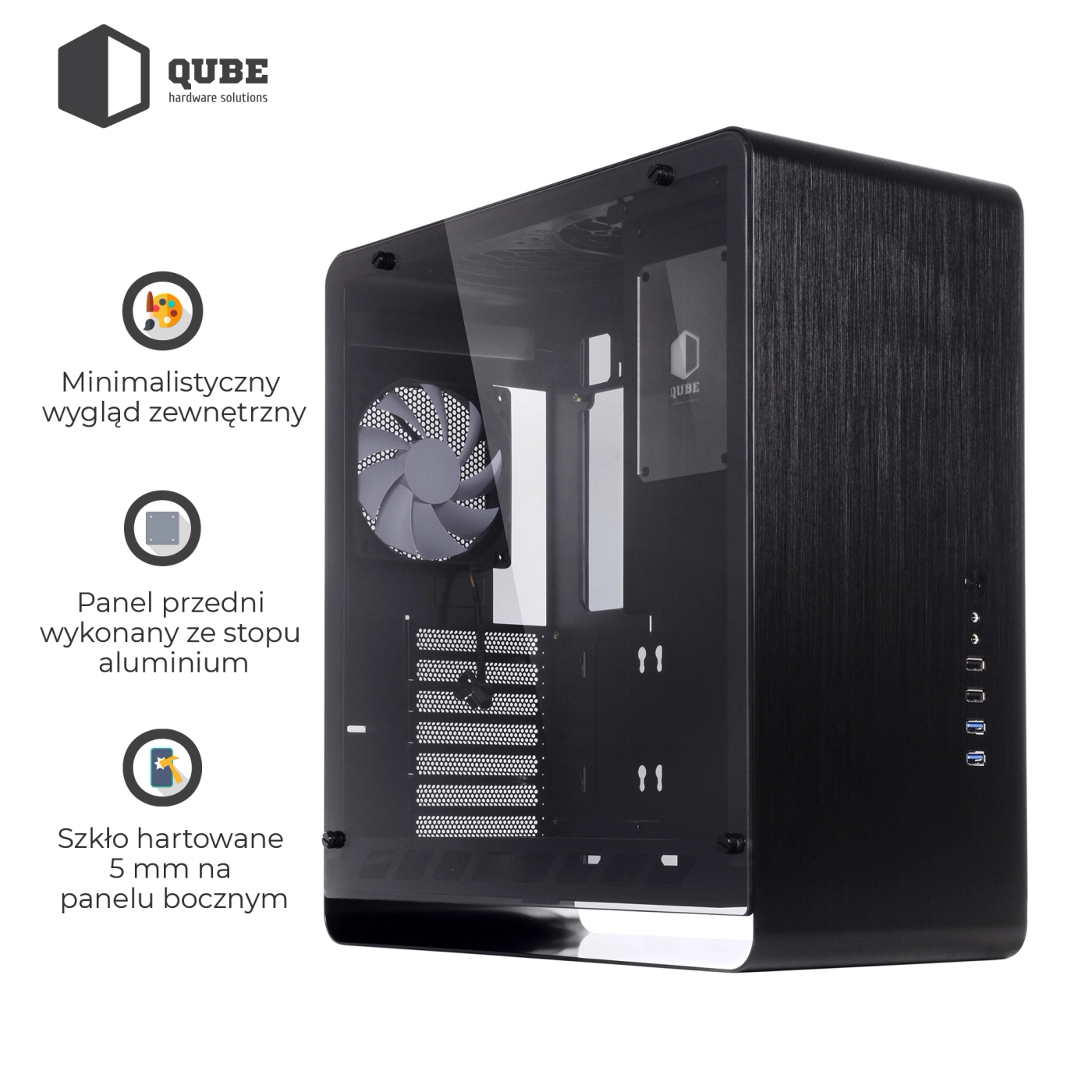 Obudowa QUBE HAWK Black (QBX4A_WBNU3) cena - zdjęcie 11