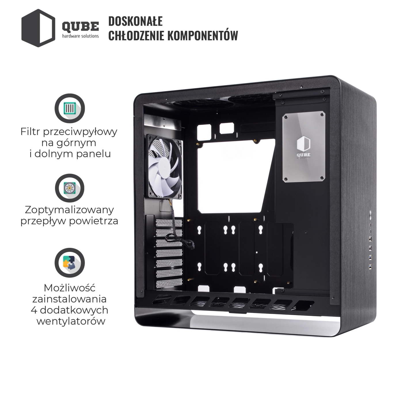 Obudowa QUBE HAWK Black (QBX4A_WBNU3) cena - zdjęcie 13