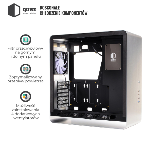 Obudowa QUBE HAWK Silver (QBX4A_WSNU3) cena - zdjęcie 8
