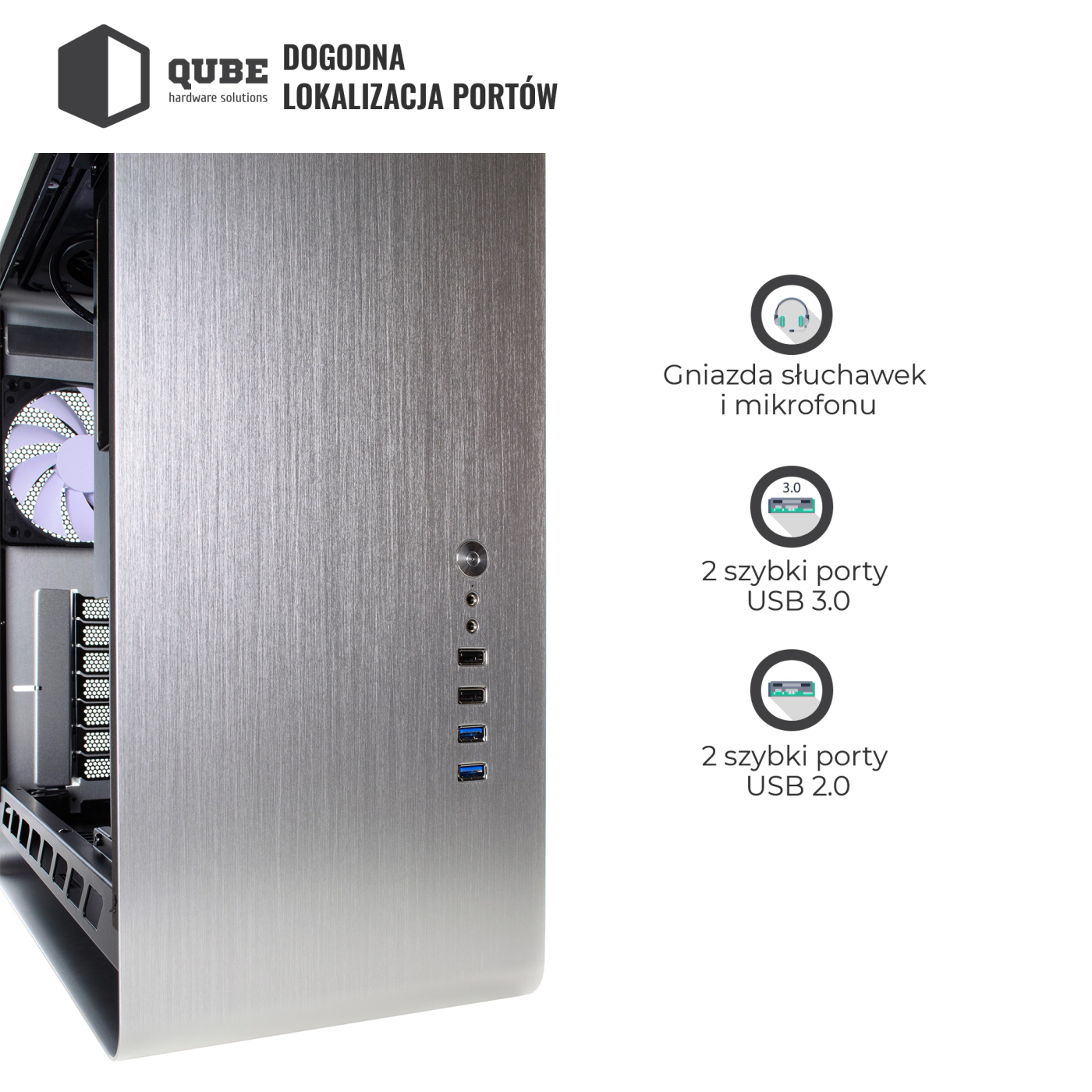 Obudowa QUBE HAWK Silver (QBX4A_WSNU3) cena - zdjęcie 10
