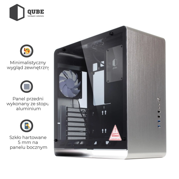 Obudowa QUBE HAWK Silver (QBX4A_WSNU3) cena - zdjęcie 11