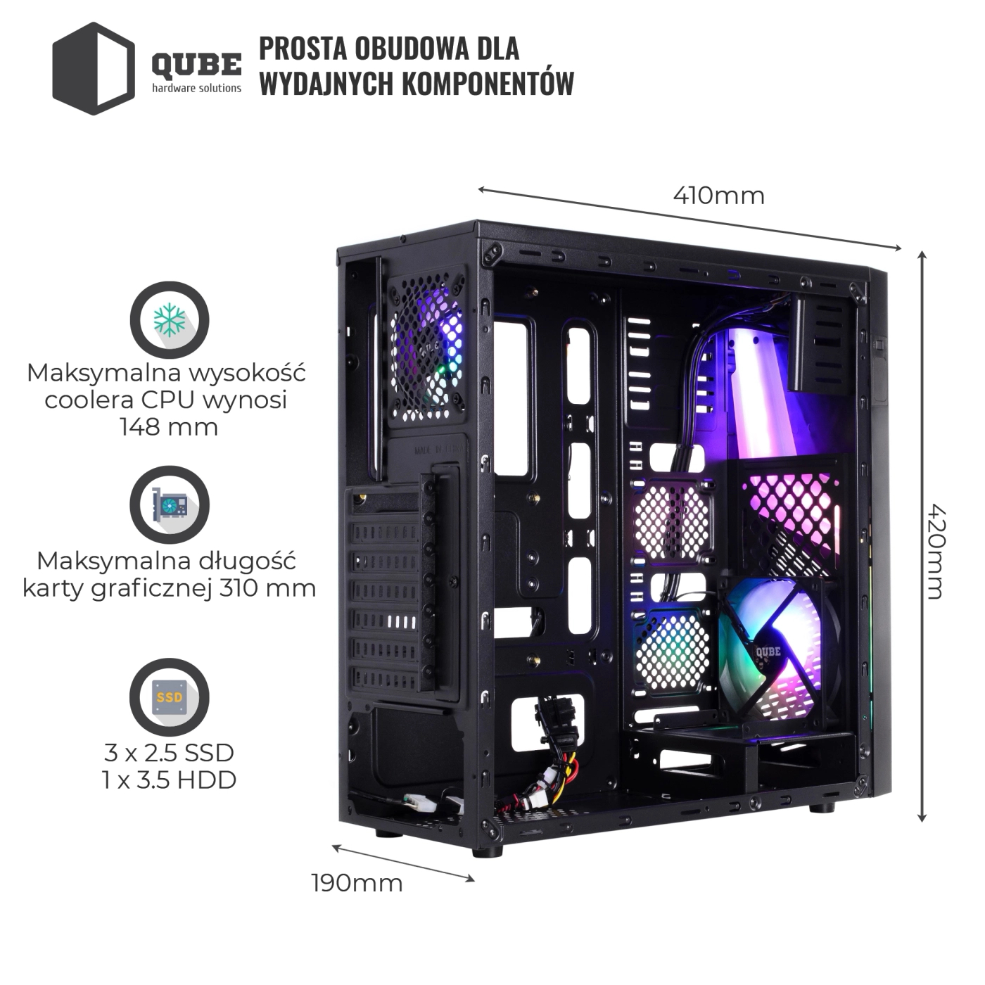 Obudowa QUBE FLASH Black (FLASH_W3NU3) cena - zdjęcie 10