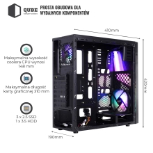 Obudowa QUBE FLASH Black (FLASH_W3NU3) cena - zdjęcie 10