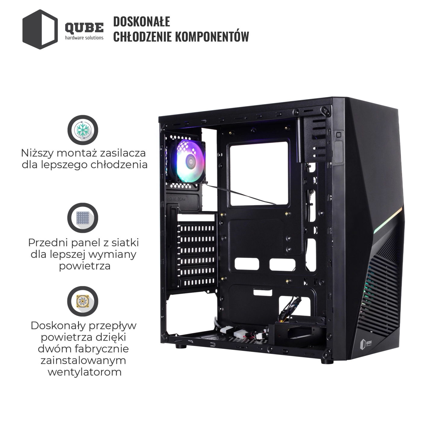 Obudowa QUBE FLASH Black (FLASH_W3NU3) cena - zdjęcie 11