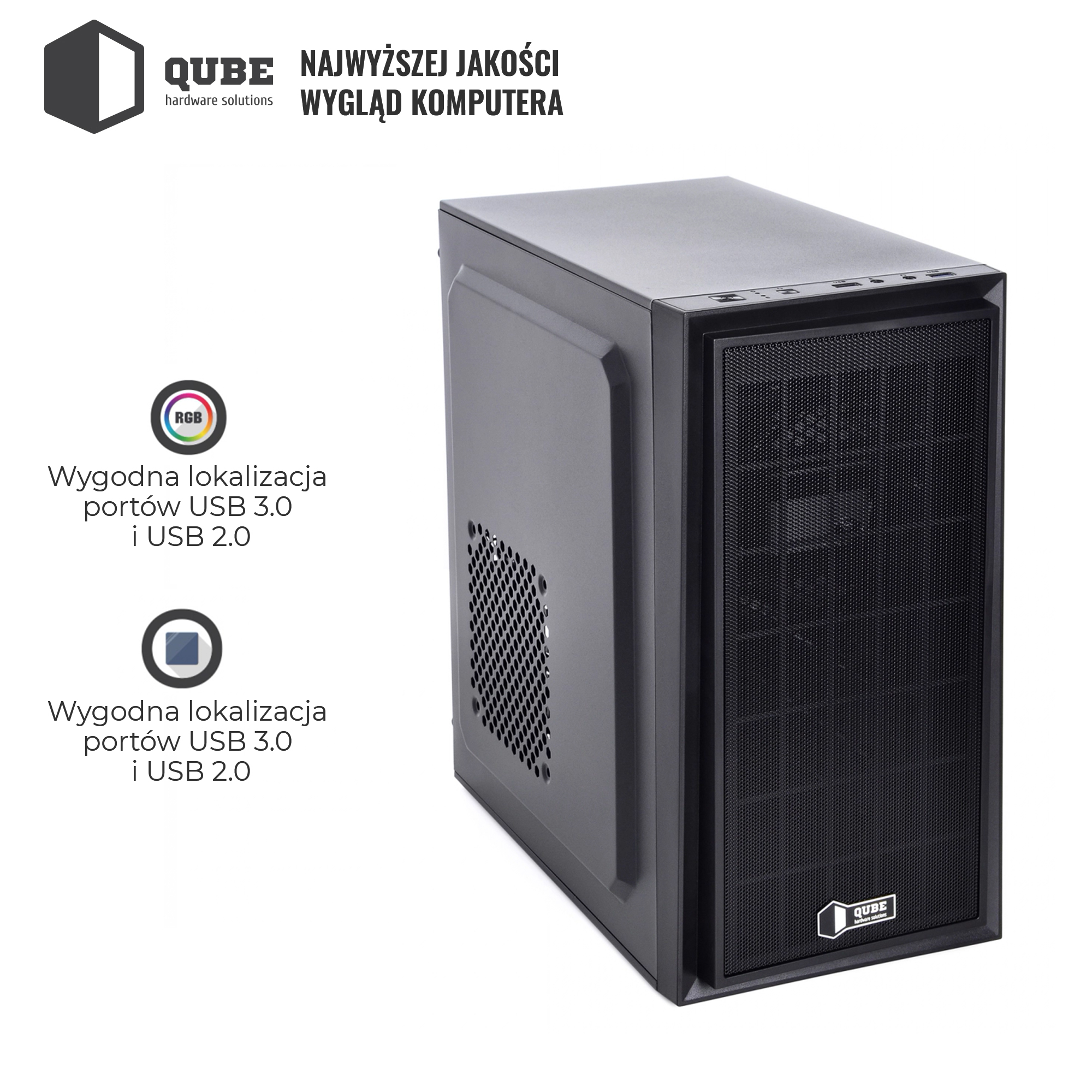 Obudowa QUBE QBC01 (QBC01_MBNU3) cena - zdjęcie 7