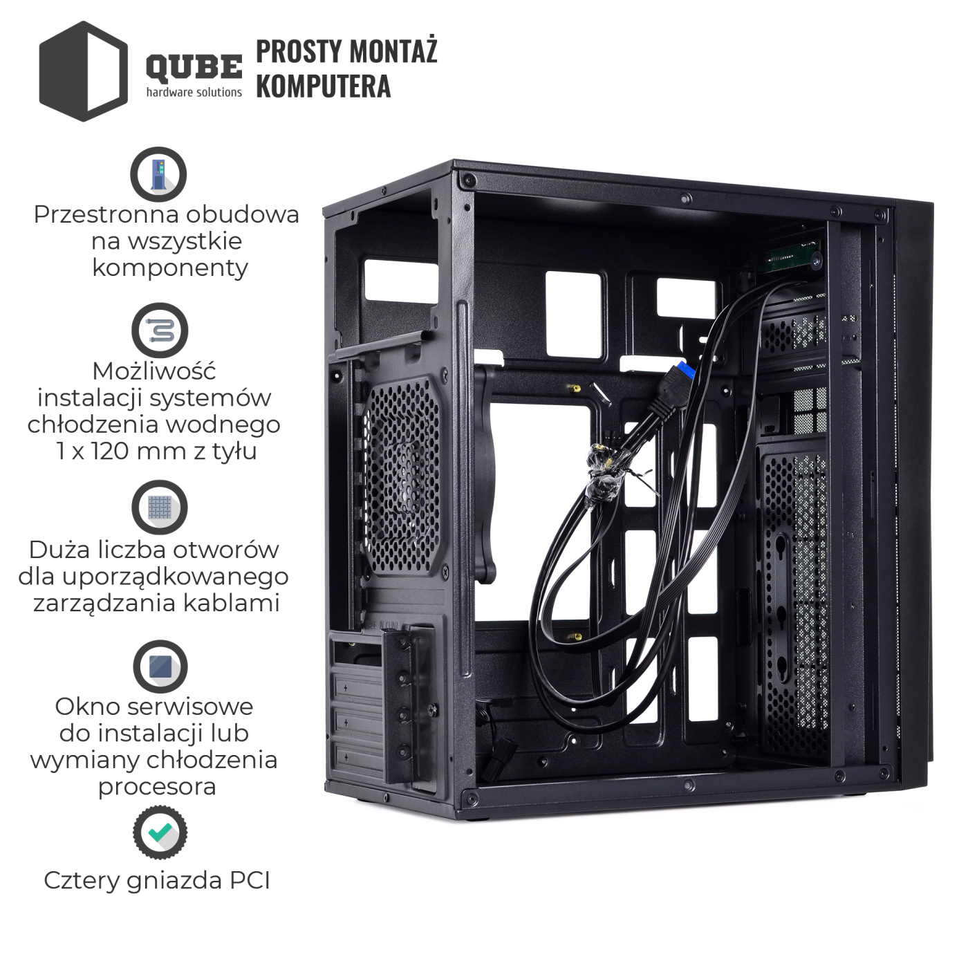 Obudowa QUBE QBC01 (QBC01_MBNU3) cena - zdjęcie 8