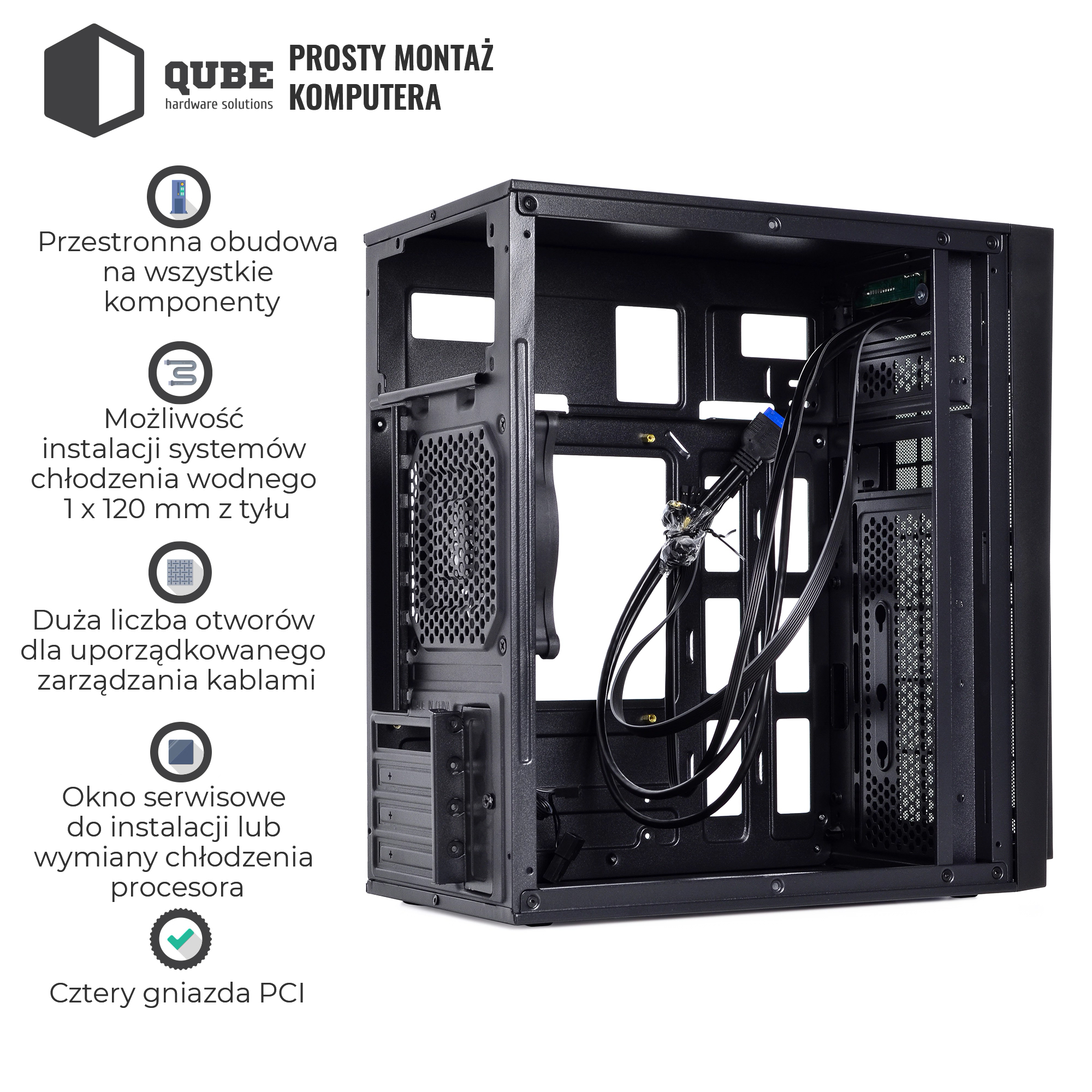 Obudowa QUBE QBC01 (QBC01_MBNU3) cena - zdjęcie 8