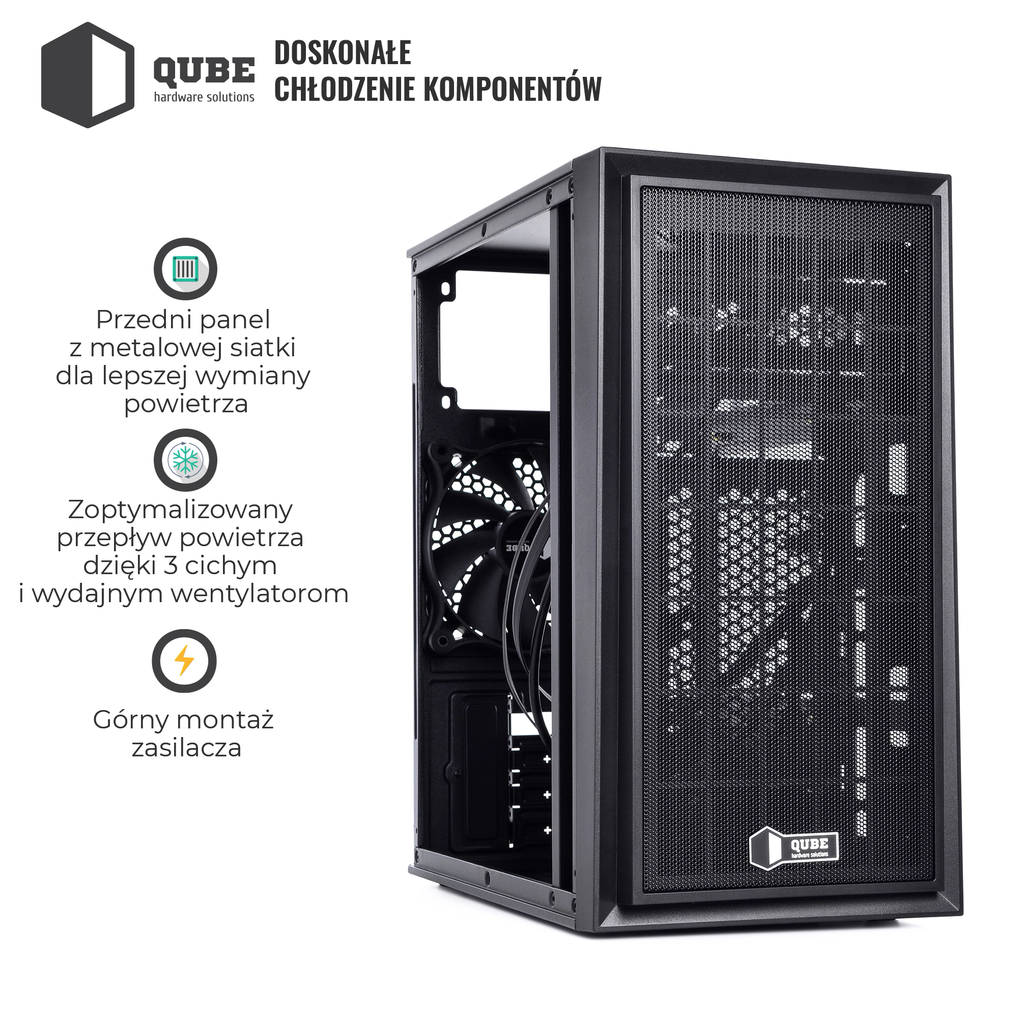 Obudowa QUBE QBC01 (QBC01_MBNU3) cena - zdjęcie 9