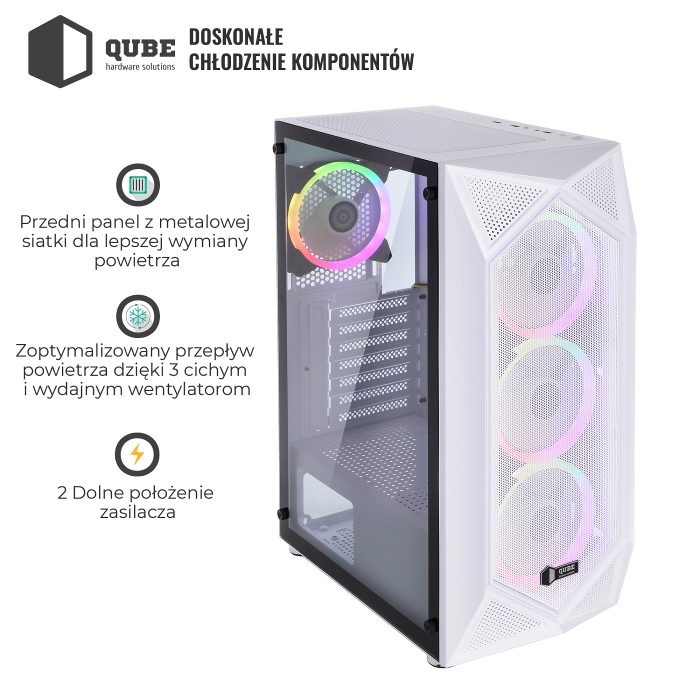 Obudowa QUBE SNOW (SNOW_FMMU3) cena - zdjęcie 10