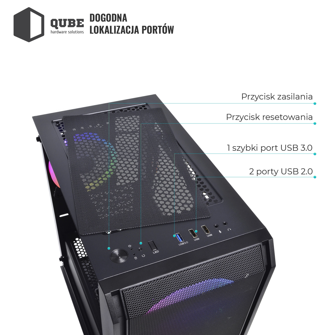 Obudowa QUBE NEPTUNE mini (QB08N_FC5U3) cena - zdjęcie 3