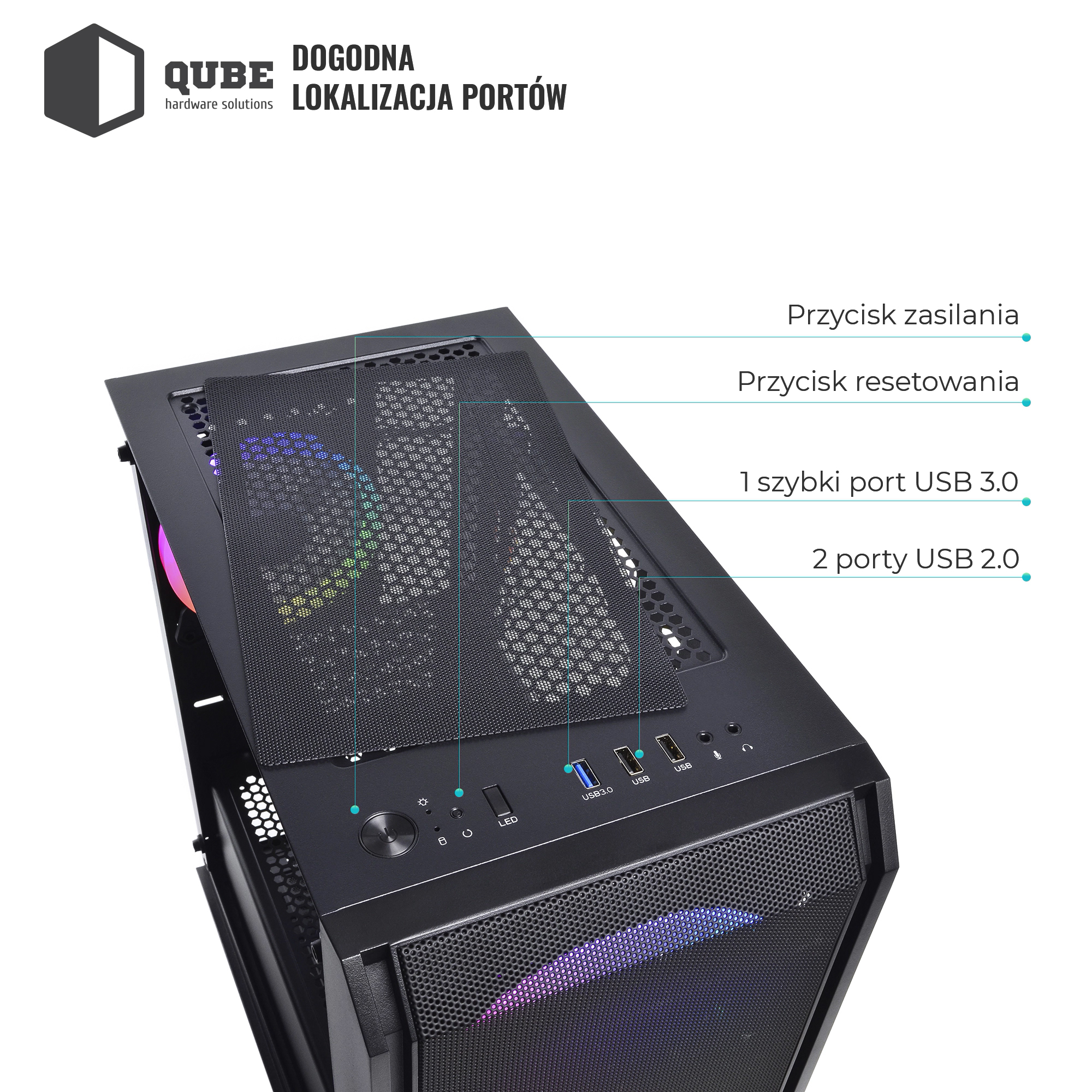 Obudowa QUBE NEPTUNE mini (QB08N_FC5U3) cena - zdjęcie 3