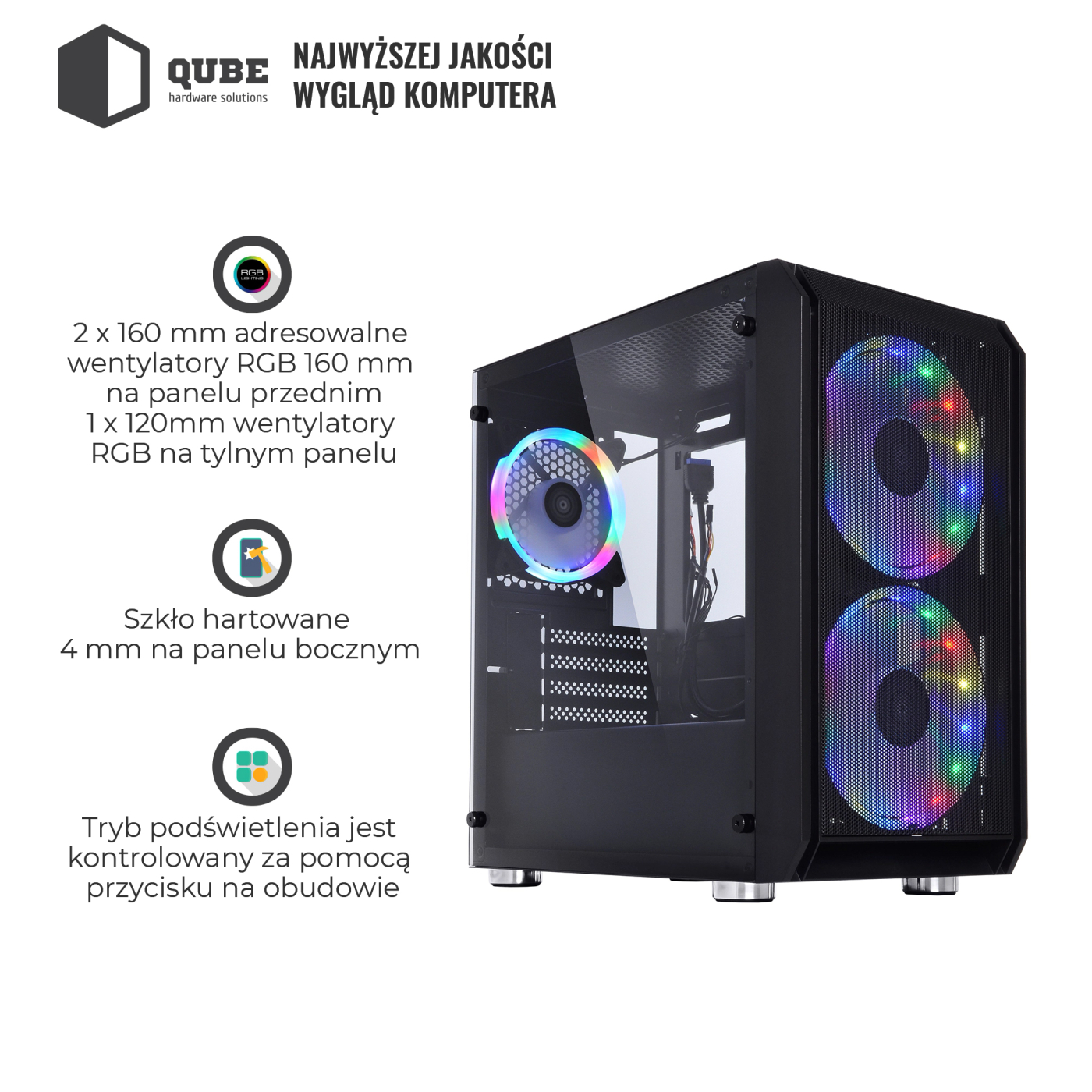 Obudowa QUBE NEPTUNE mini (QB08N_FC5U3) cena - zdjęcie 5