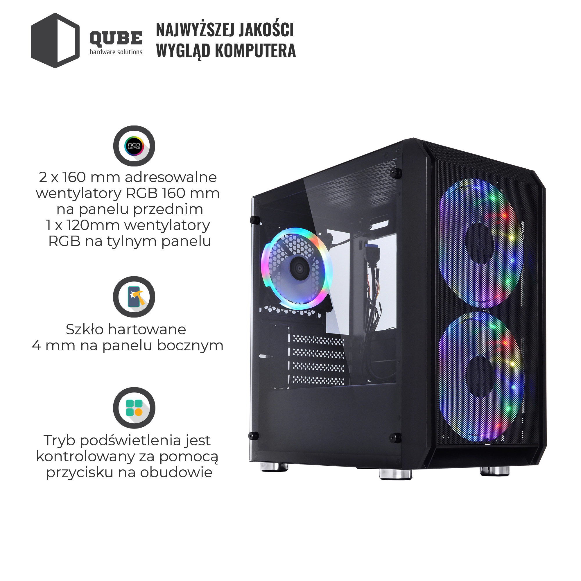 Obudowa QUBE NEPTUNE mini (QB08N_FC5U3) cena - zdjęcie 5