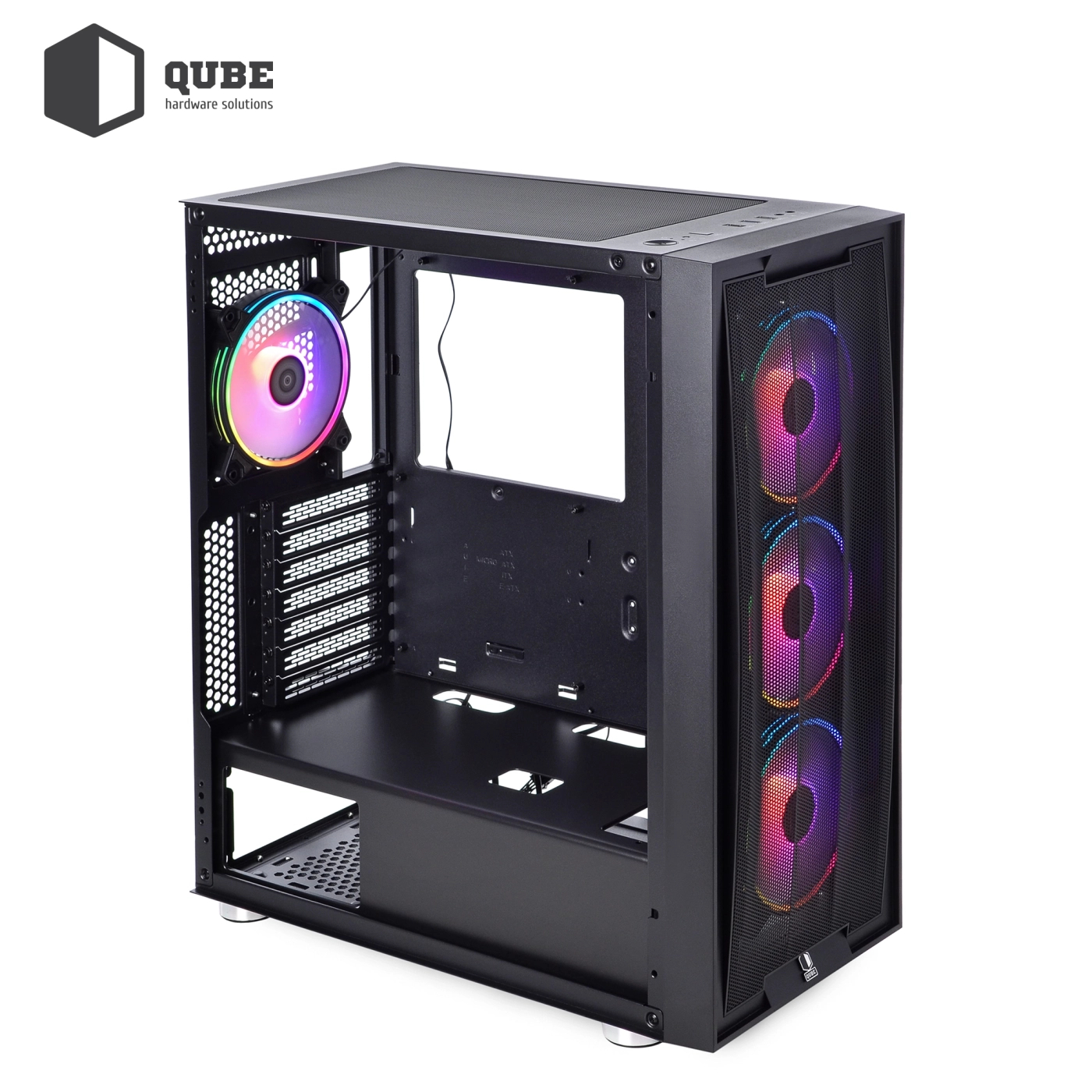 Obudowa QUBE GALAXY RGB Black (GALAXY_FCNU3) cena - zdjęcie 4
