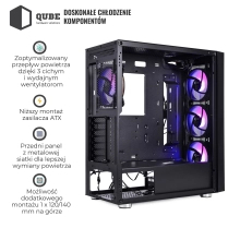 Obudowa QUBE GALAXY RGB Black (GALAXY_FCNU3) cena - zdjęcie 11