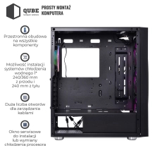 Obudowa QUBE GALAXY RGB Black (GALAXY_FCNU3) cena - zdjęcie 12