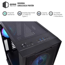 Obudowa QUBE GALAXY RGB Black (GALAXY_FCNU3) cena - zdjęcie 13