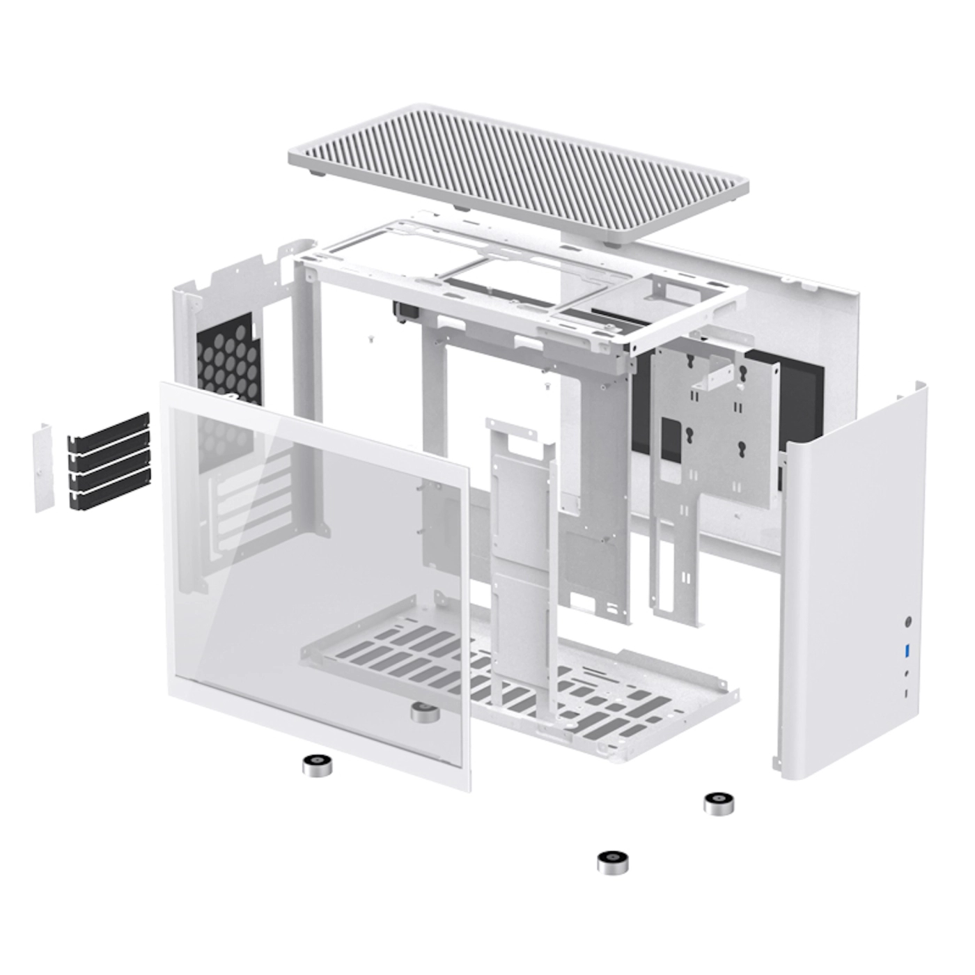 Obudowa JONSBO D30 Aluminum White cena - zdjęcie 10