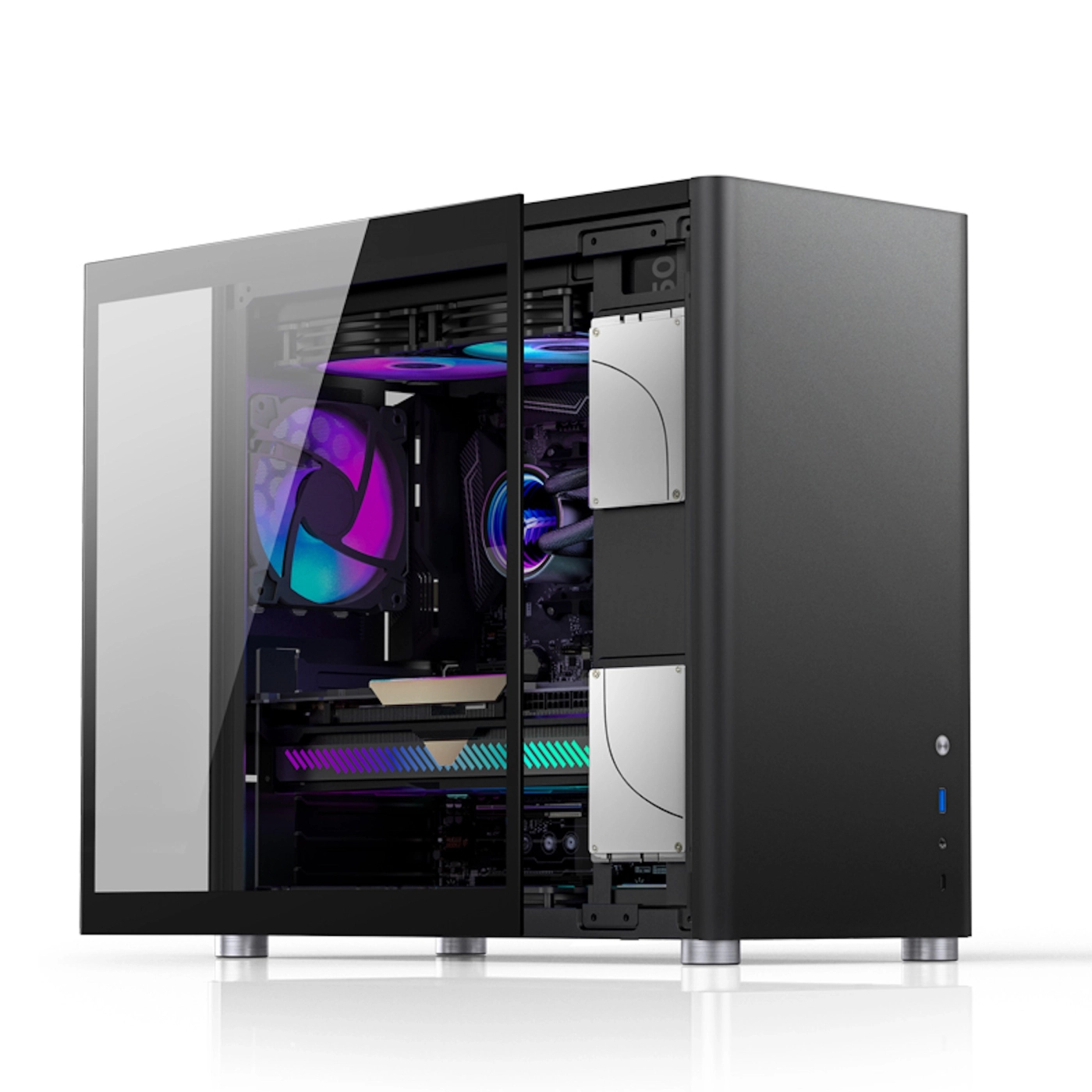 Obudowa JONSBO D40 Aluminum Black cena - zdjęcie 1