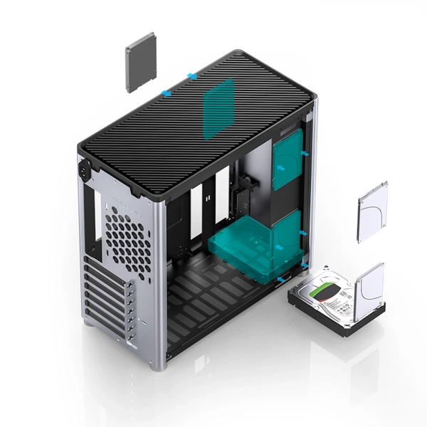 Obudowa JONSBO D40 Aluminum Silver cena - zdjęcie 11