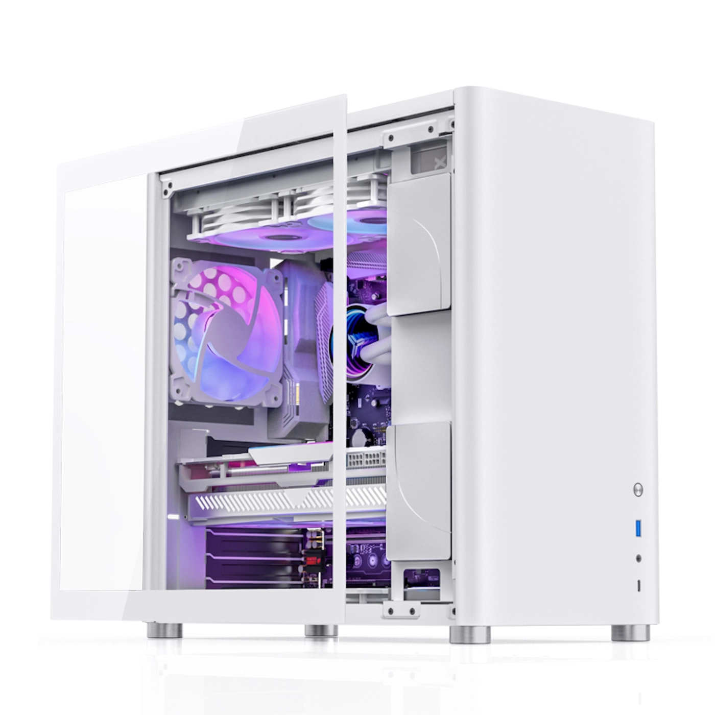 Obudowa JONSBO D40 Aluminum White cena - zdjęcie 1