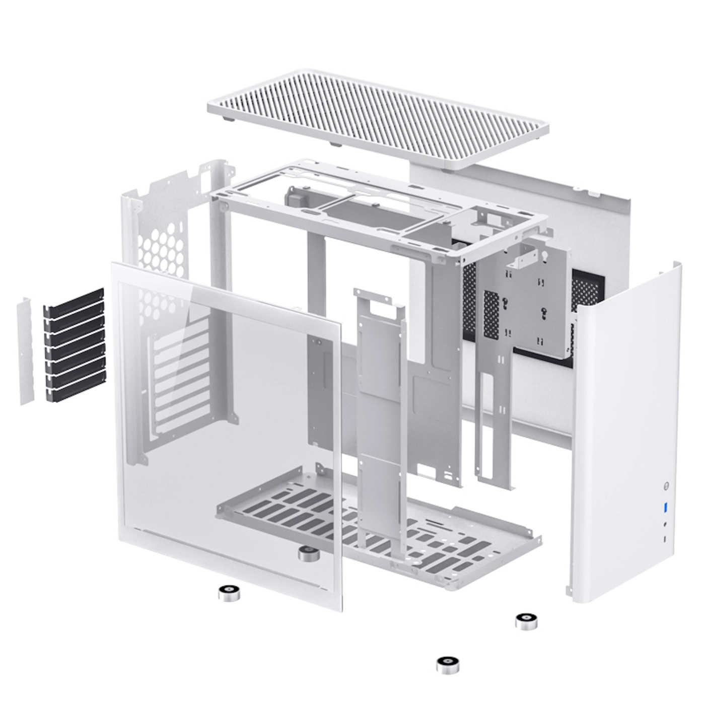 Obudowa JONSBO D40 Aluminum White cena - zdjęcie 9