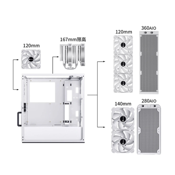 Obudowa JONSBO VR4 White cena - zdjęcie 15