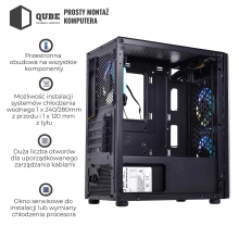 Obudowa QUBE BLOCK 500W Black (BLOCK_F5MU3) cena - zdjęcie 6